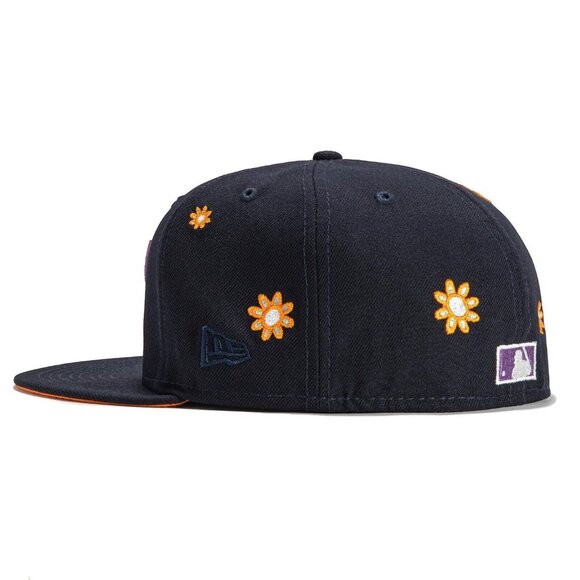 New Era Chicago Cubs 59FIFTY Fitted Hat Navy Super Bloom 100 Year Patch - Picture 6 of 9